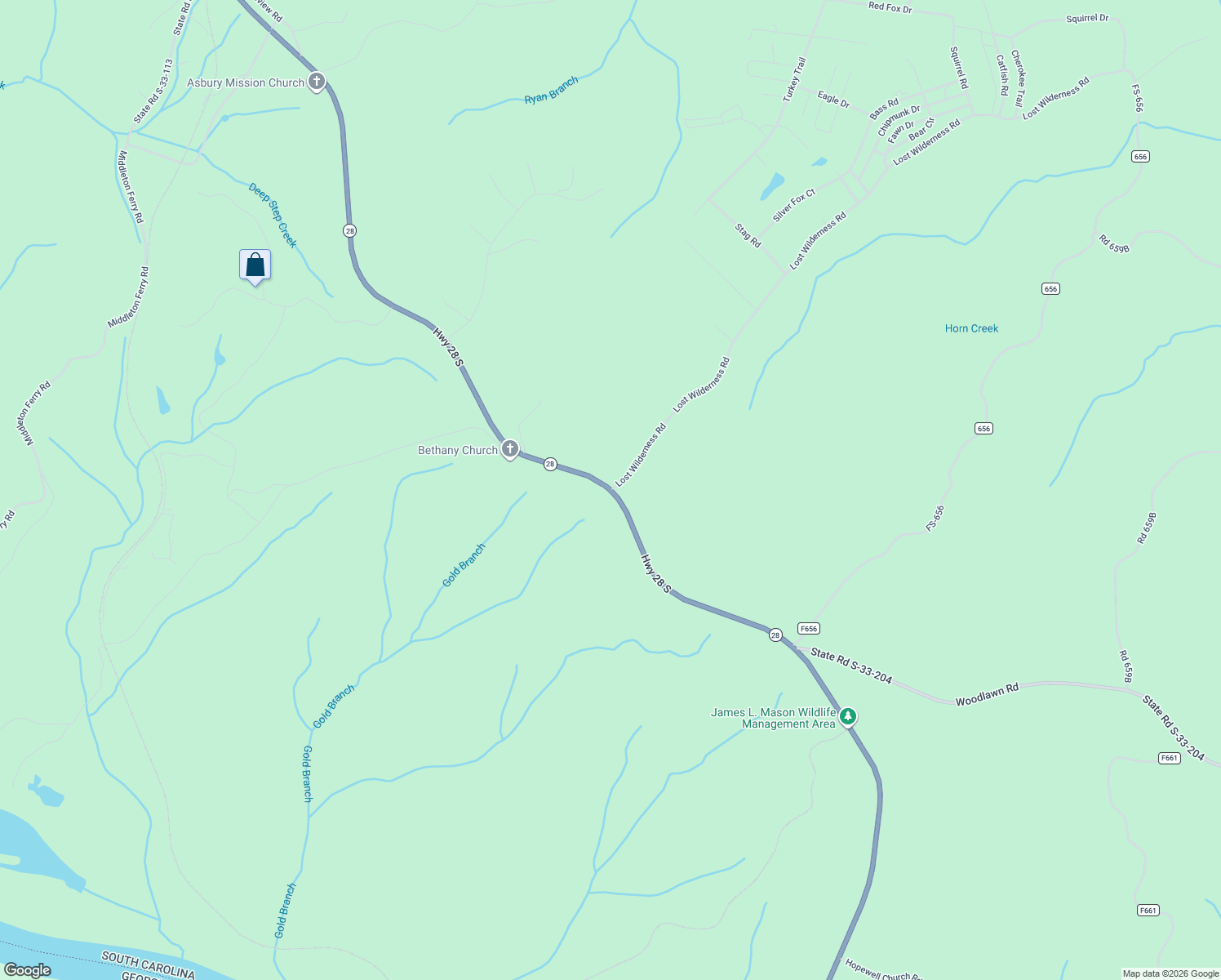 map of restaurants, bars, coffee shops, grocery stores, and more near 201 Lost Wilderness Road in Clarks Hill