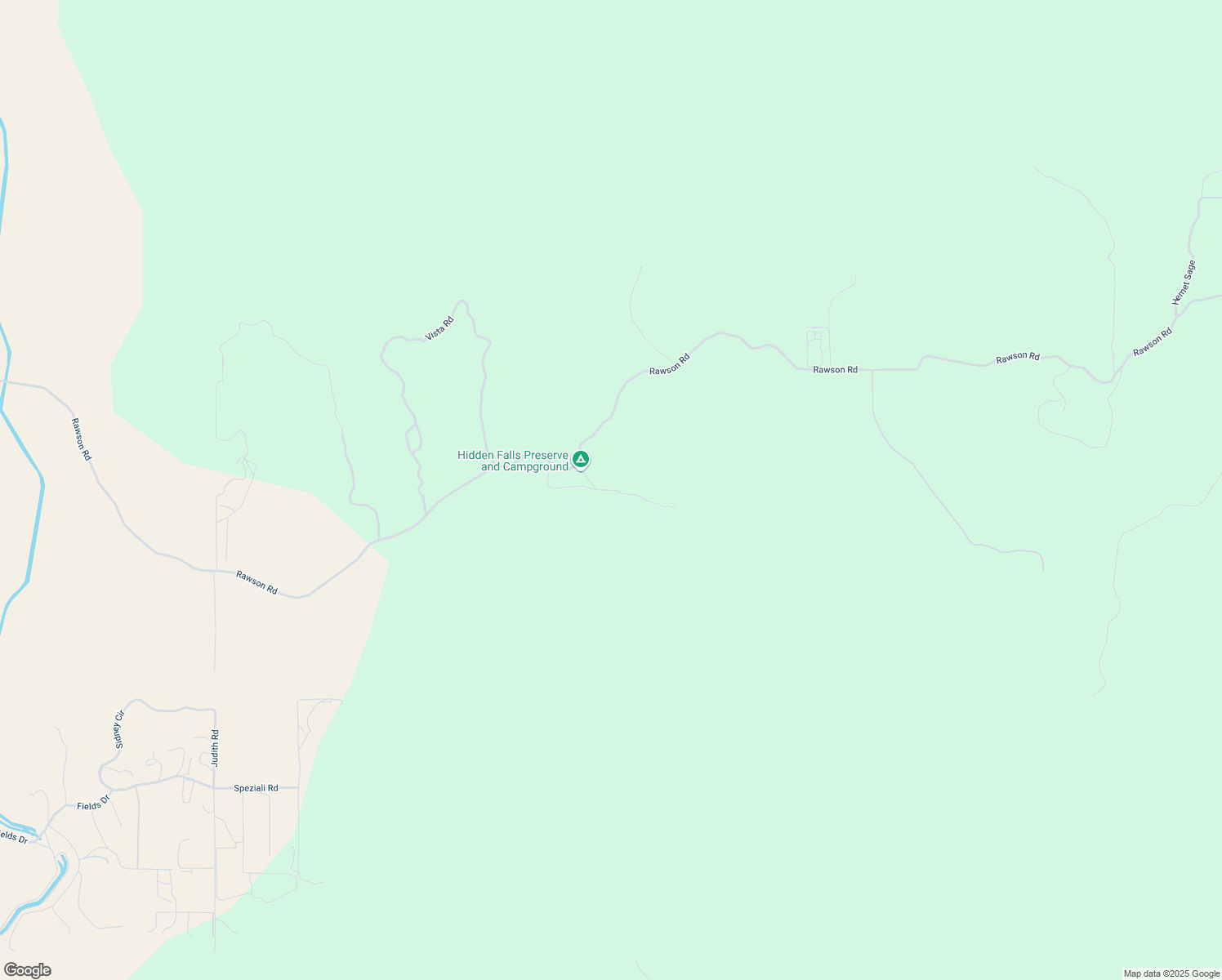 map of restaurants, bars, coffee shops, grocery stores, and more near Hidden Falls Road in Riverside County