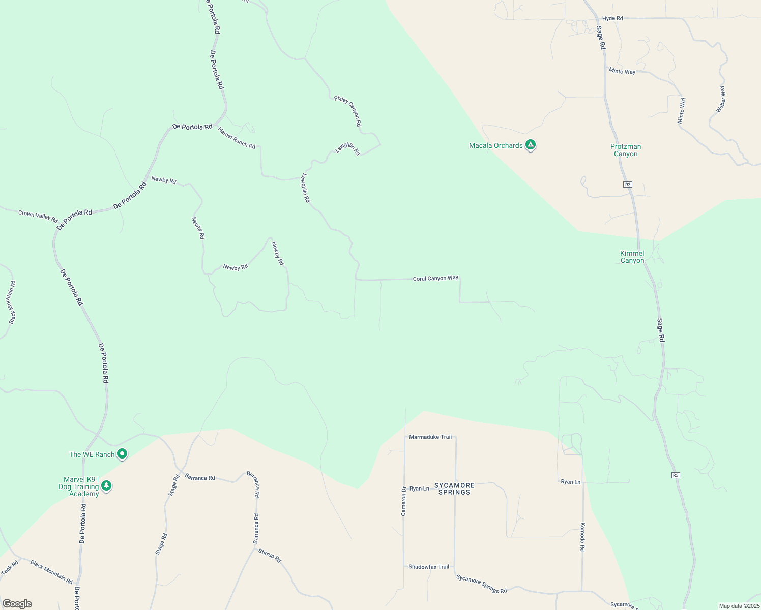 map of restaurants, bars, coffee shops, grocery stores, and more near Scorpion Canyon Drive in Riverside County