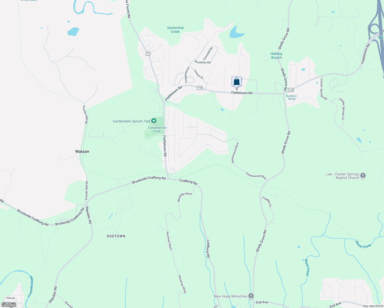 map of restaurants, bars, coffee shops, grocery stores, and more near 1358 Mountain Lane in Gardendale