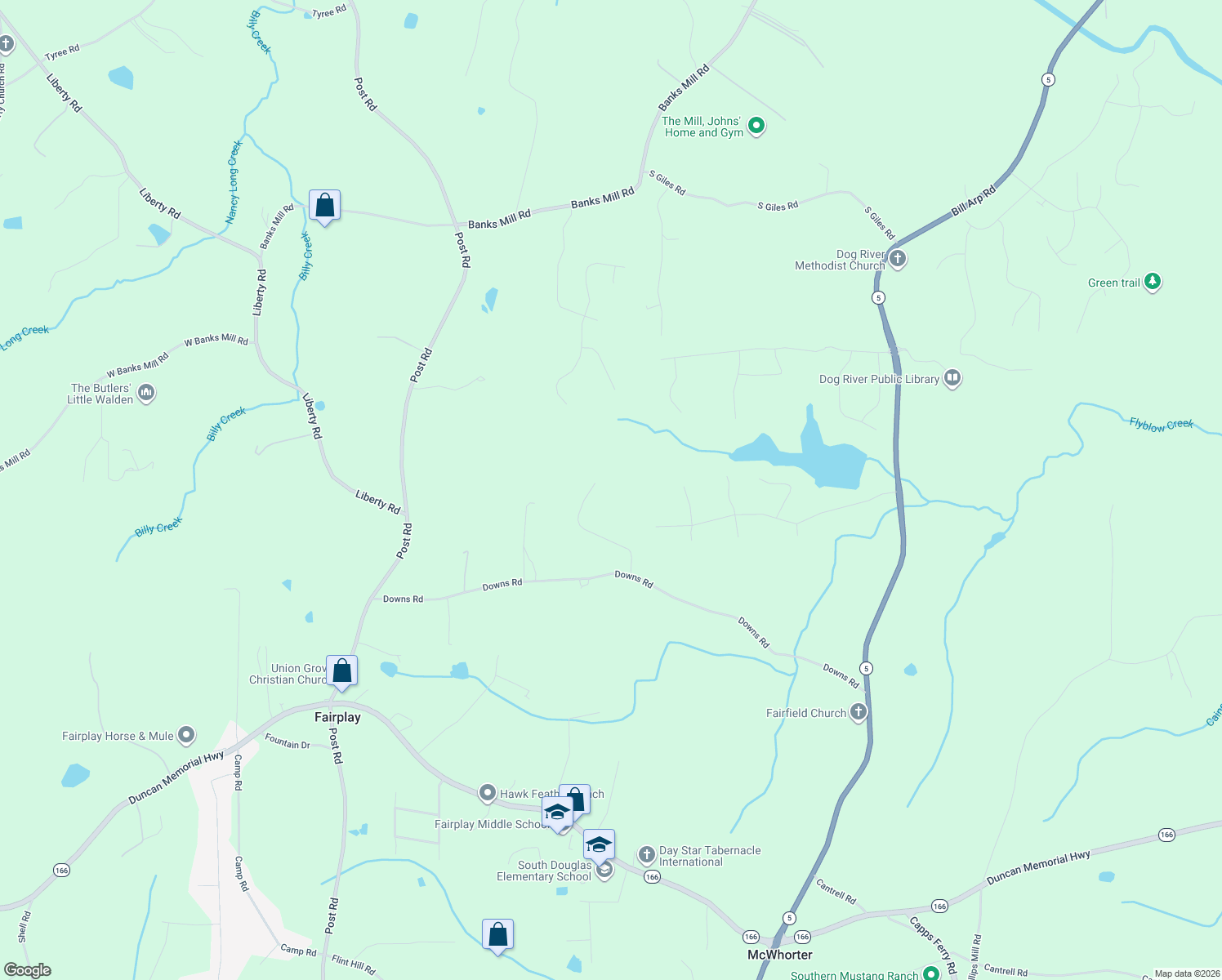 map of restaurants, bars, coffee shops, grocery stores, and more near 6554 Fox Run in Winston