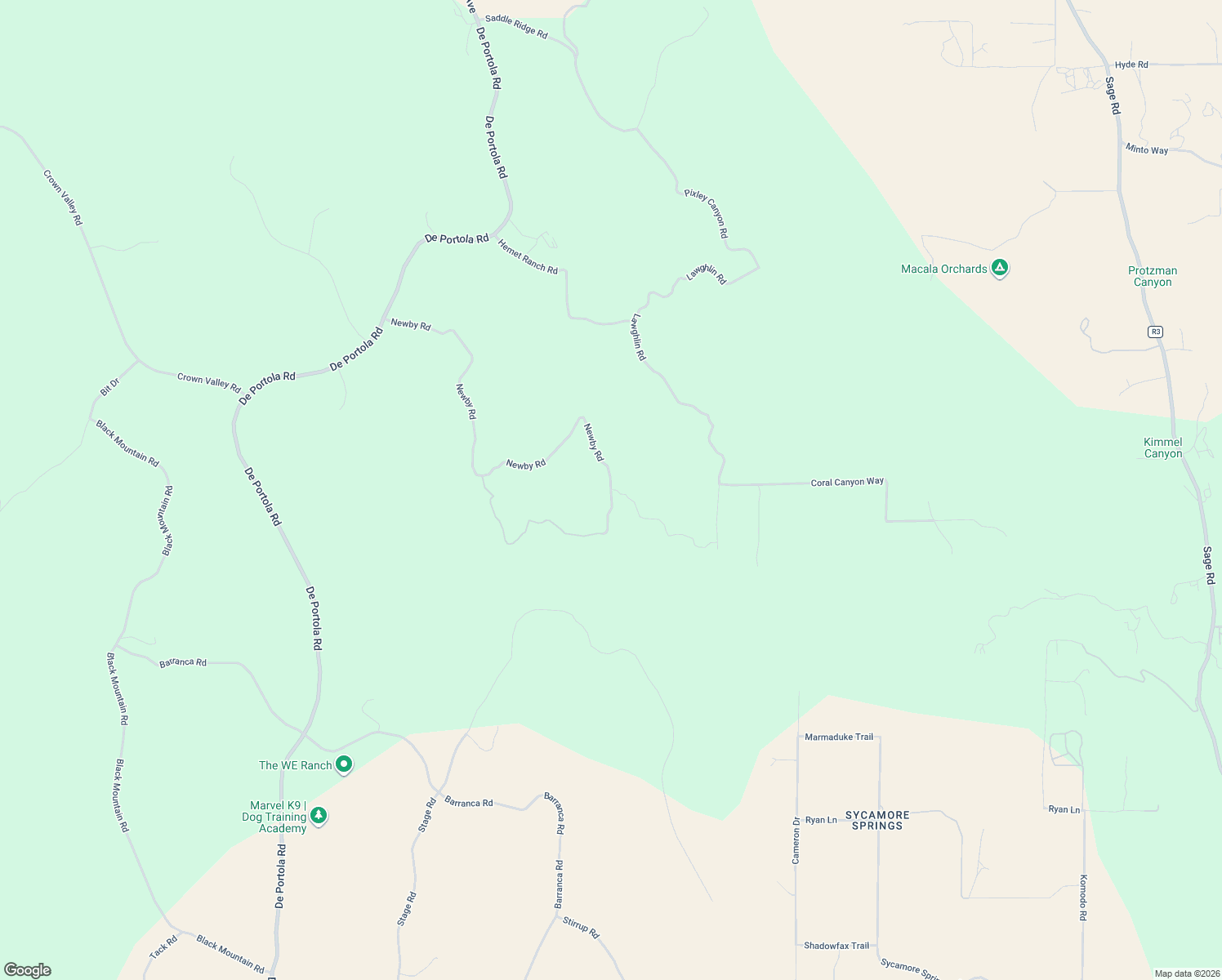 map of restaurants, bars, coffee shops, grocery stores, and more near 33019 Newby Road in Hemet
