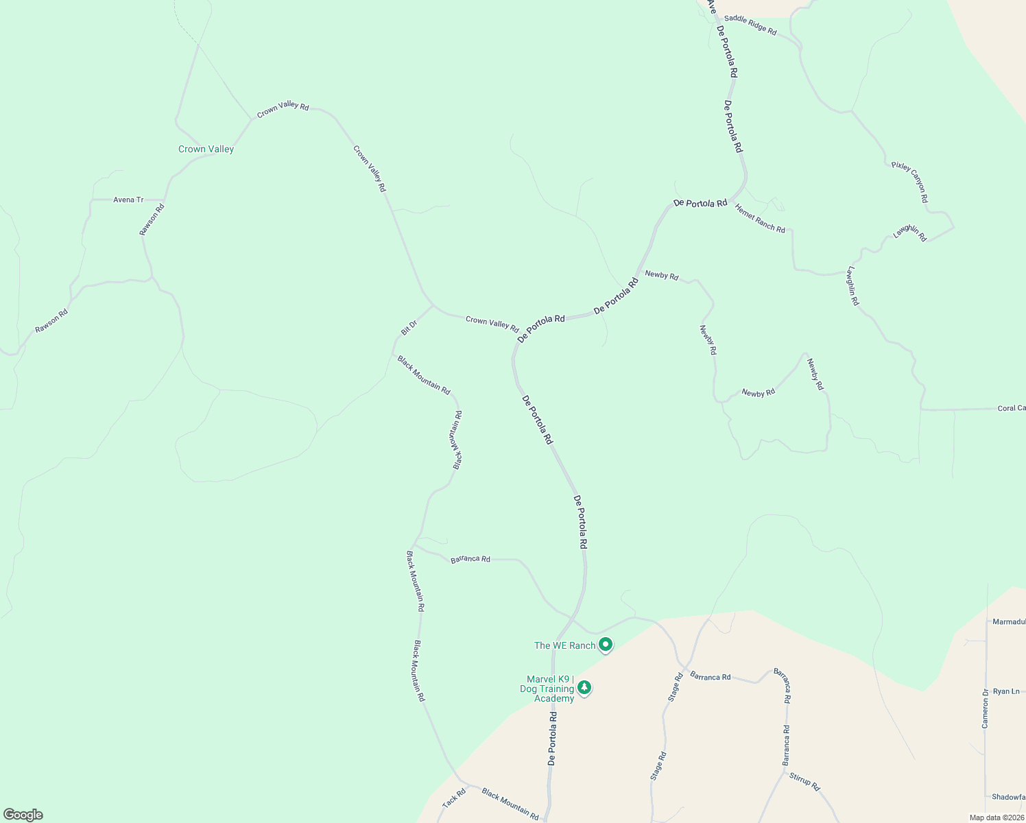 map of restaurants, bars, coffee shops, grocery stores, and more near 46520 De Portola Road in Temecula