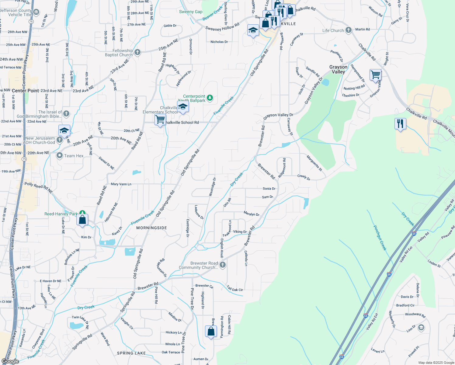 map of restaurants, bars, coffee shops, grocery stores, and more near 5035 Patriot Drive in Birmingham