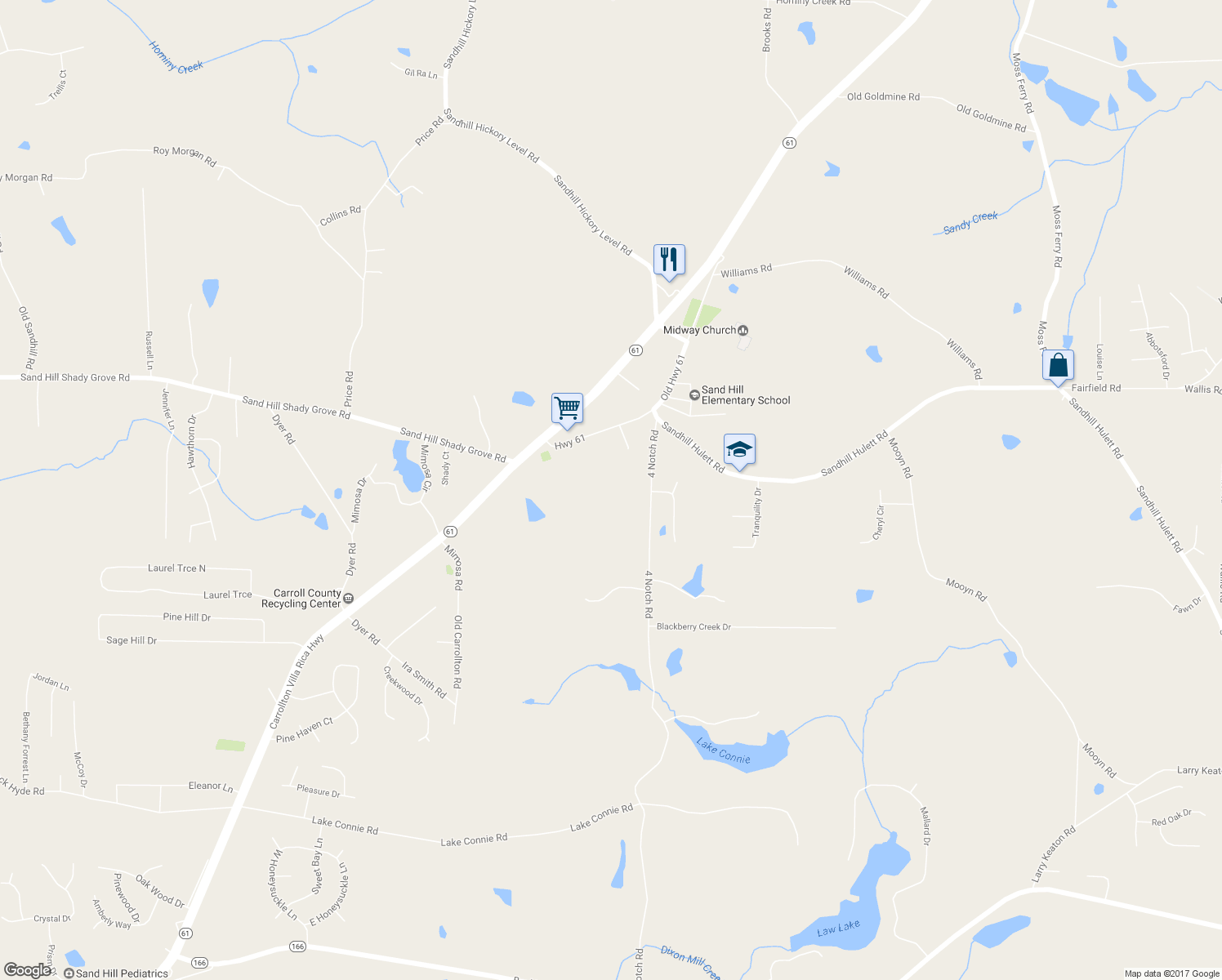 map of restaurants, bars, coffee shops, grocery stores, and more near 2088 4 Notch Road in Carrollton