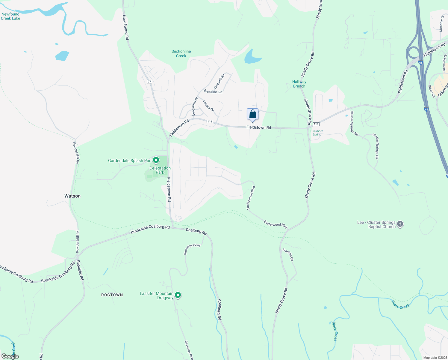 map of restaurants, bars, coffee shops, grocery stores, and more near 1282 Easterwood Boulevard in Gardendale