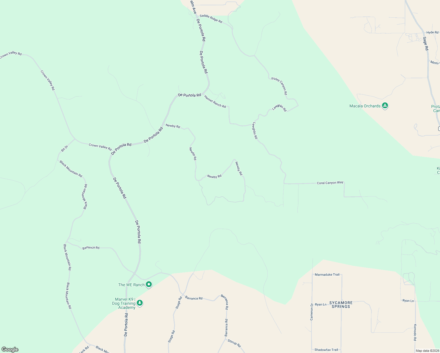 map of restaurants, bars, coffee shops, grocery stores, and more near 33925 Newby Road in Hemet