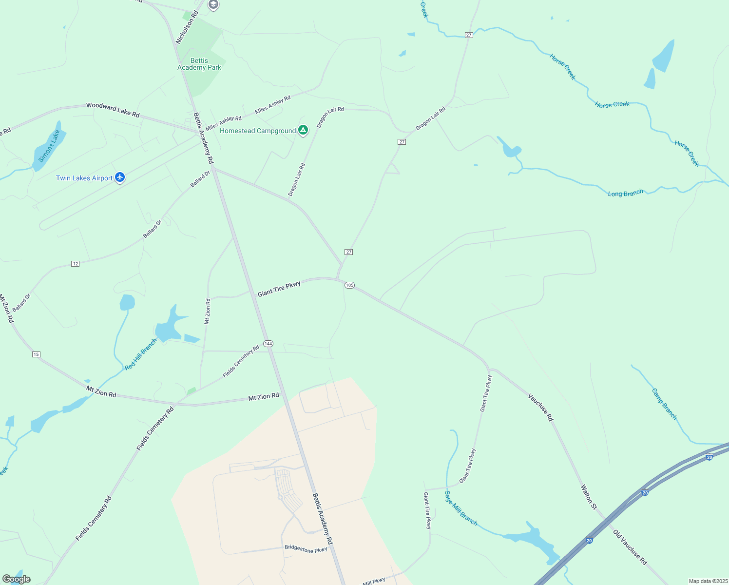 map of restaurants, bars, coffee shops, grocery stores, and more near 7777 Giant Tire Parkway in Graniteville