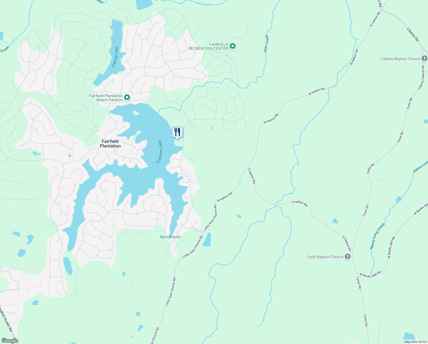 map of restaurants, bars, coffee shops, grocery stores, and more near 1105 Little Vine Church Road in Villa Rica