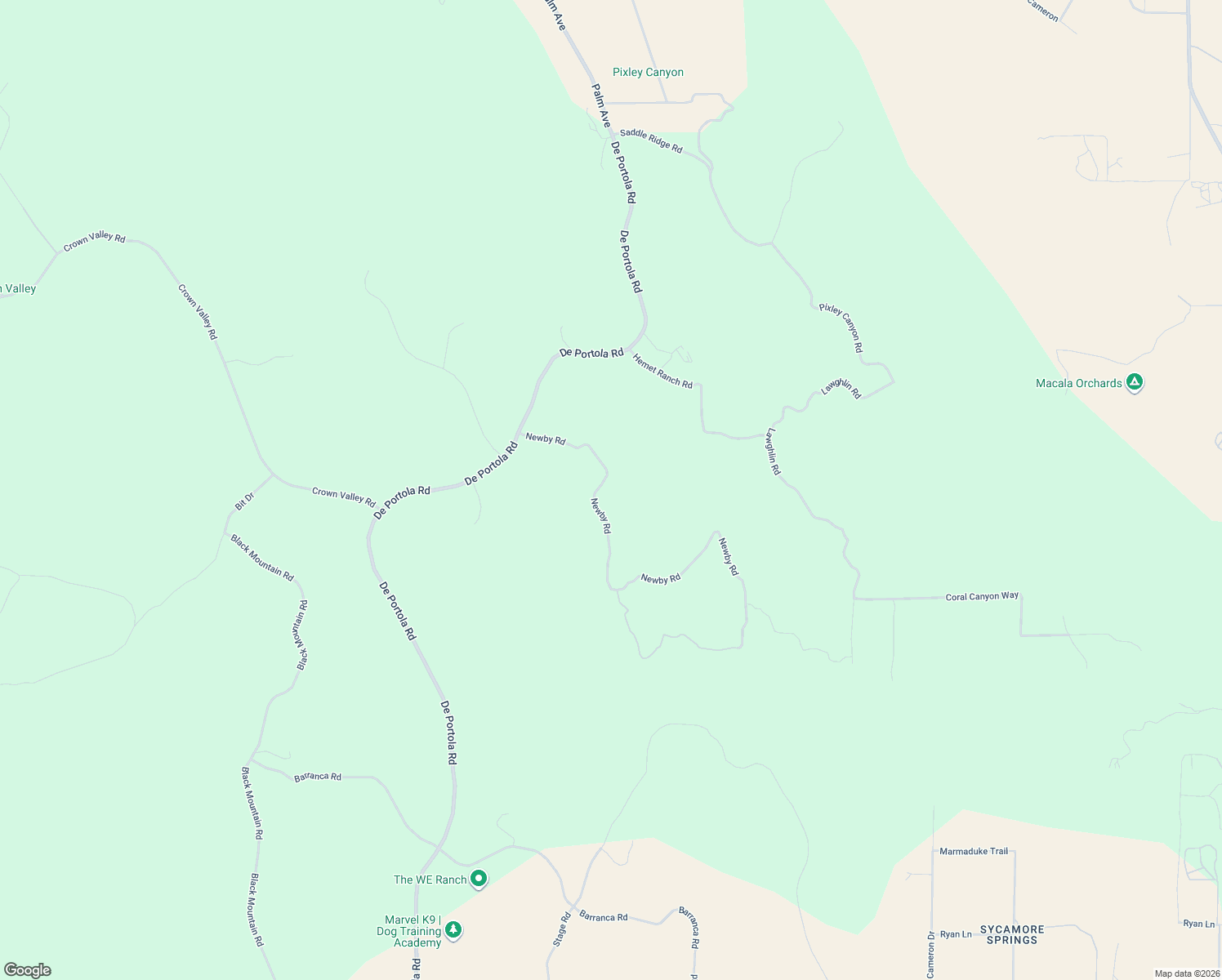 map of restaurants, bars, coffee shops, grocery stores, and more near 33130 Newby Road in Temecula