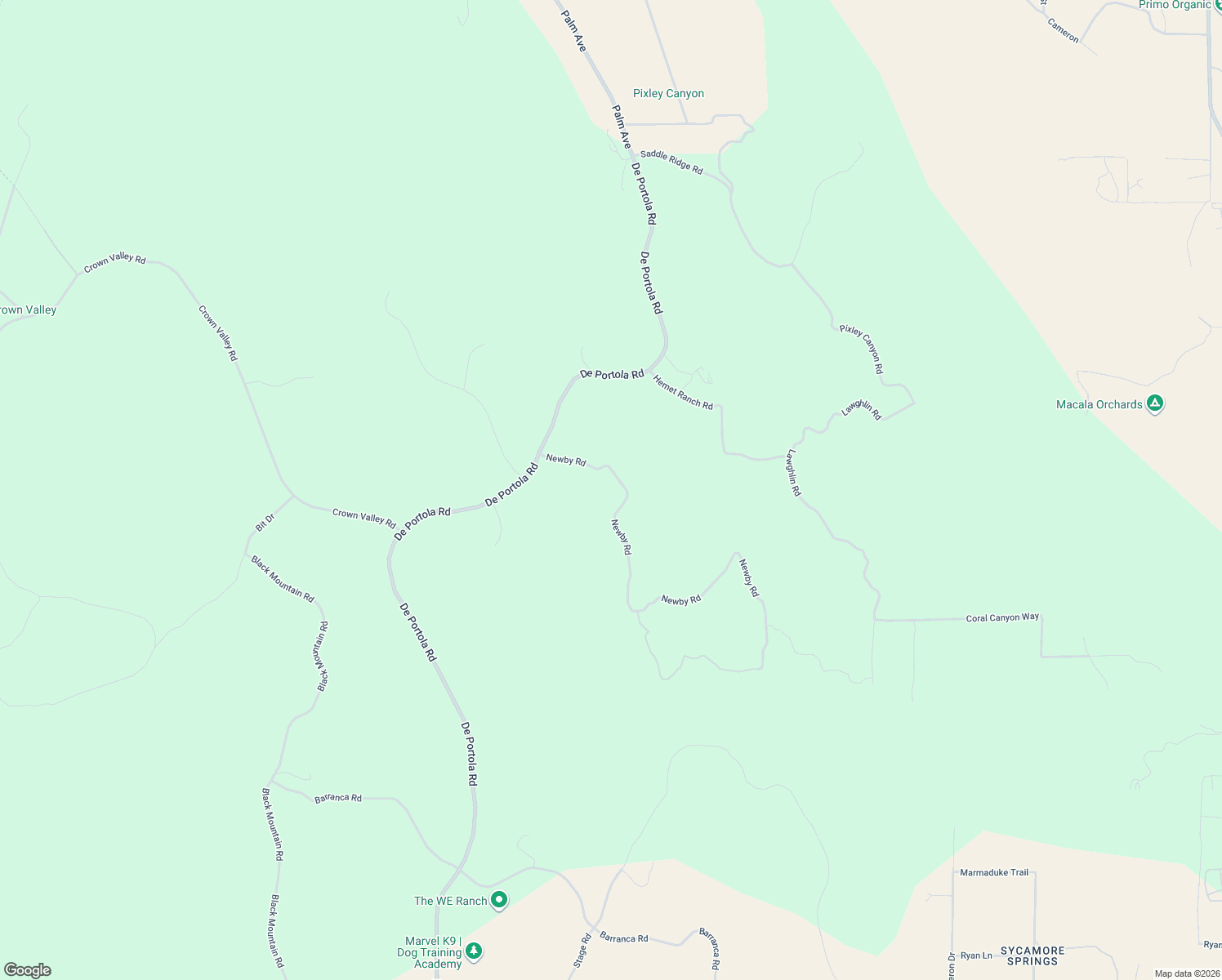 map of restaurants, bars, coffee shops, grocery stores, and more near 33120 Newby Road in Temecula