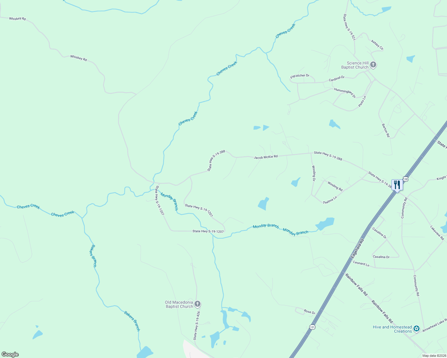 map of restaurants, bars, coffee shops, grocery stores, and more near 36 Shadow Lane in Trenton