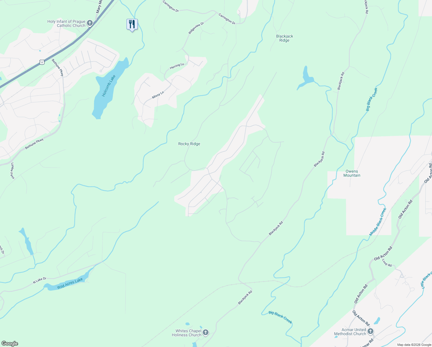 map of restaurants, bars, coffee shops, grocery stores, and more near 8512 Highlands Trace in Trussville