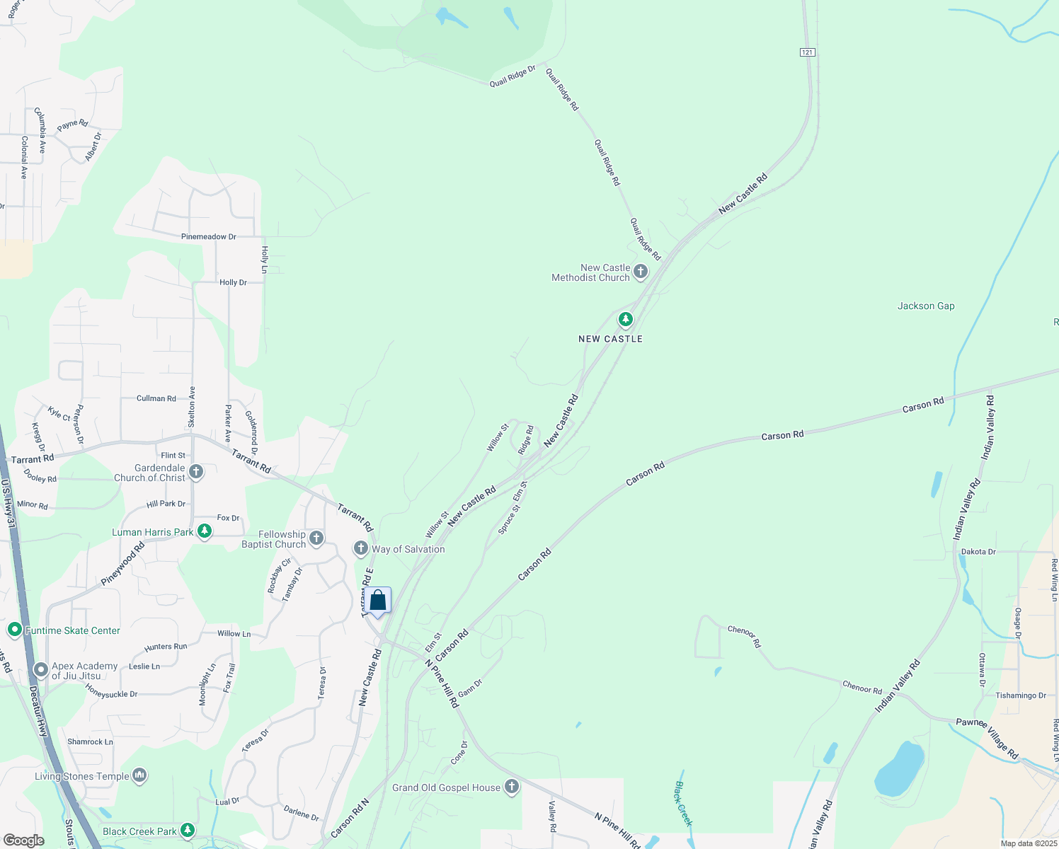 map of restaurants, bars, coffee shops, grocery stores, and more near Red Rock Road in Gardendale