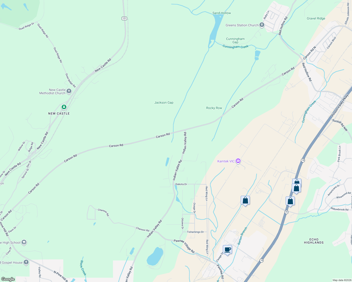map of restaurants, bars, coffee shops, grocery stores, and more near 4610 Shepherd Lane in Birmingham
