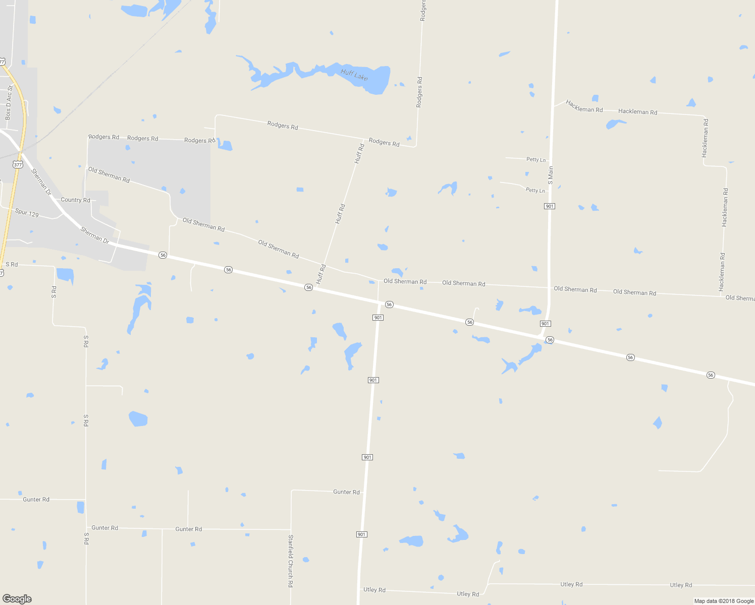 map of restaurants, bars, coffee shops, grocery stores, and more near 26874 Texas 56 in Whitesboro