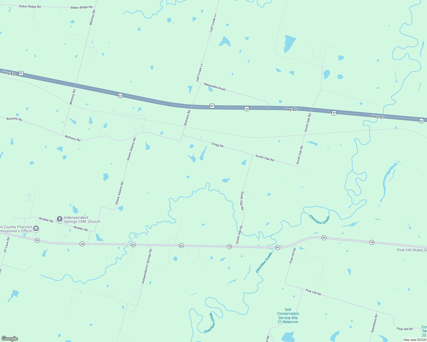 map of restaurants, bars, coffee shops, grocery stores, and more near 425 Smith Oak Road in Sherman