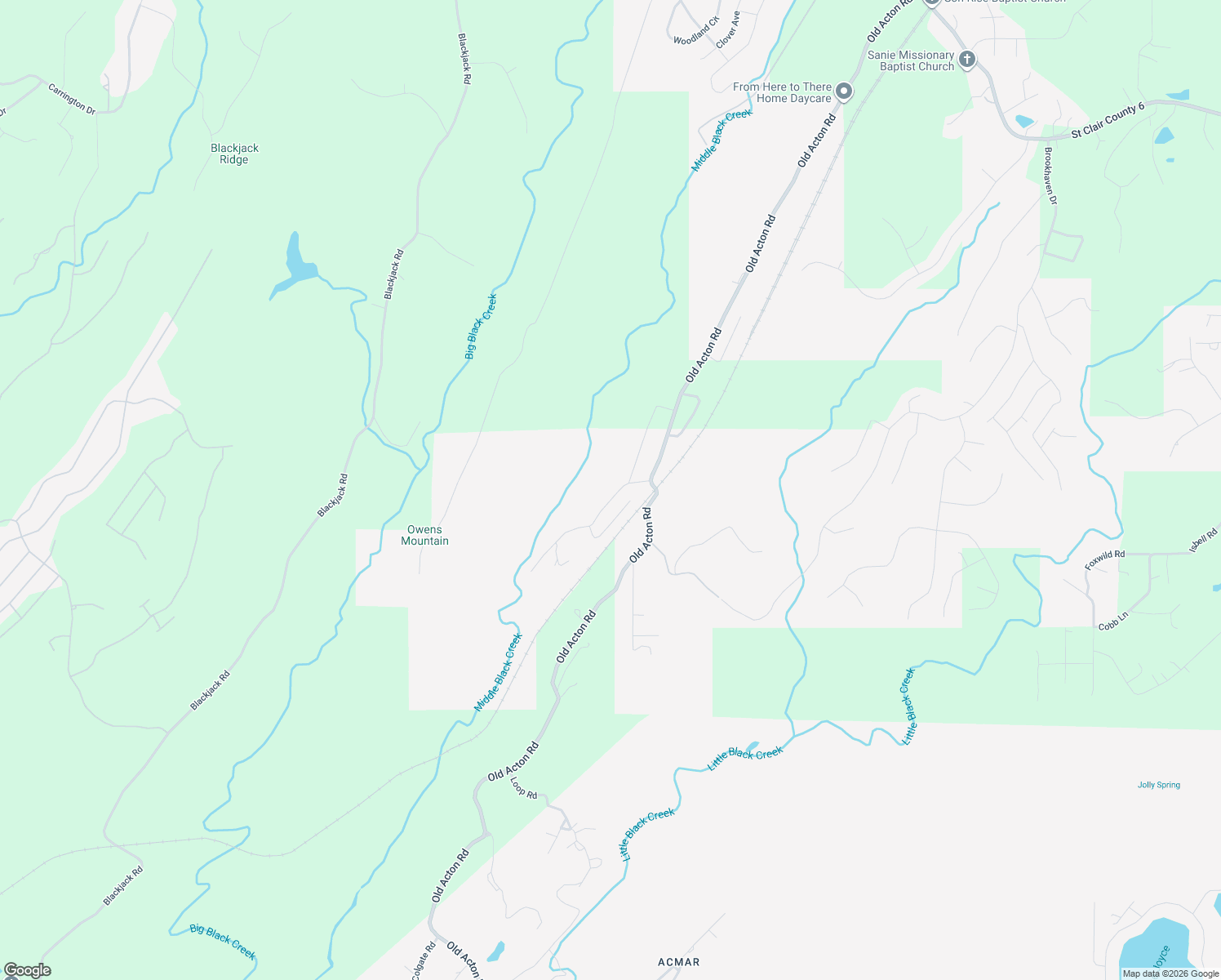 map of restaurants, bars, coffee shops, grocery stores, and more near 120 Bates Lane in Moody