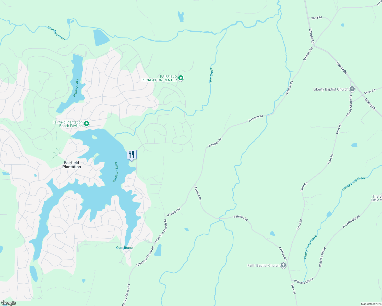 map of restaurants, bars, coffee shops, grocery stores, and more near 8121 Evergreen Court in Villa Rica
