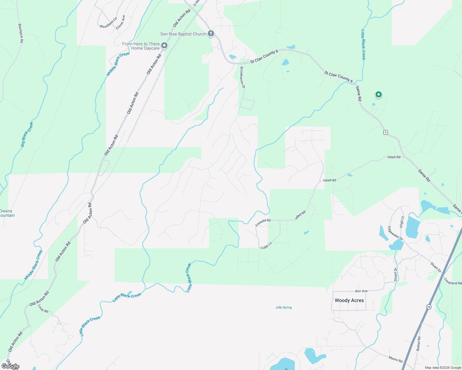 map of restaurants, bars, coffee shops, grocery stores, and more near 576 Kincaid Cove Lane in Odenville