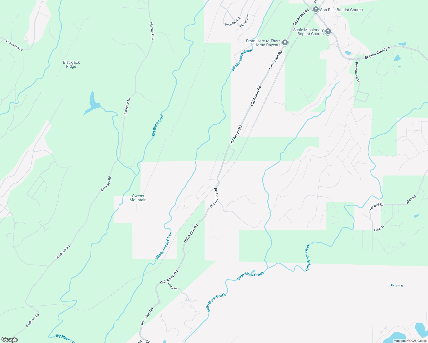 map of restaurants, bars, coffee shops, grocery stores, and more near 250 Dust Ridge Road in Moody