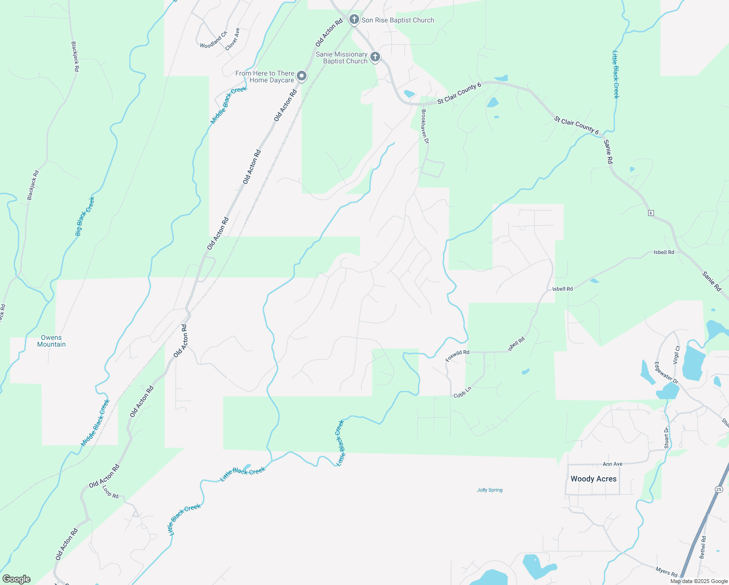 map of restaurants, bars, coffee shops, grocery stores, and more near 8050 Brookhaven Lane in Odenville
