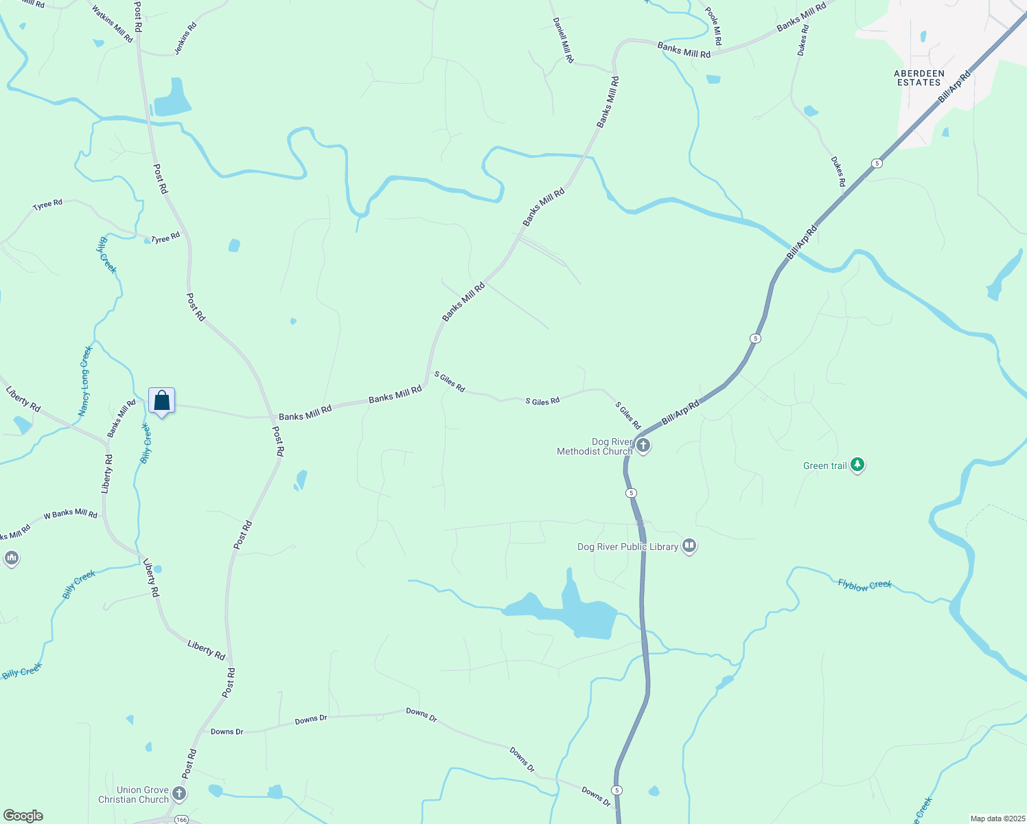 map of restaurants, bars, coffee shops, grocery stores, and more near 8041 South Giles Road in Douglasville