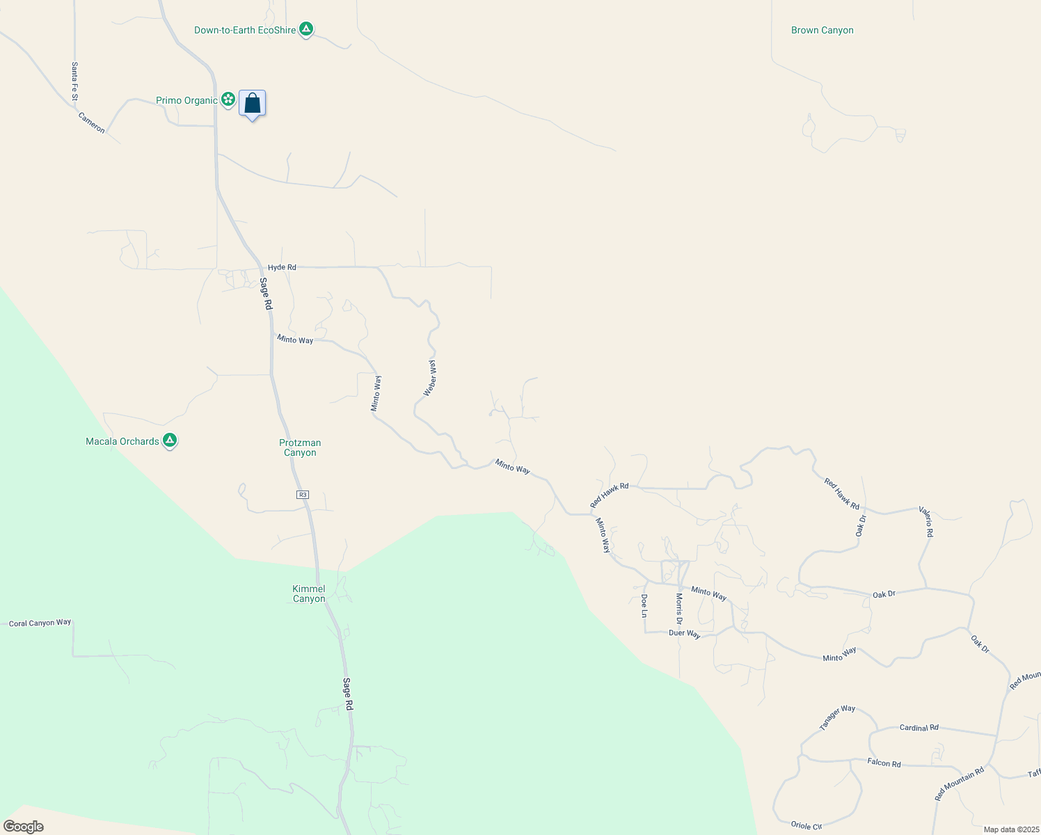 map of restaurants, bars, coffee shops, grocery stores, and more near Varnum Road in Sage