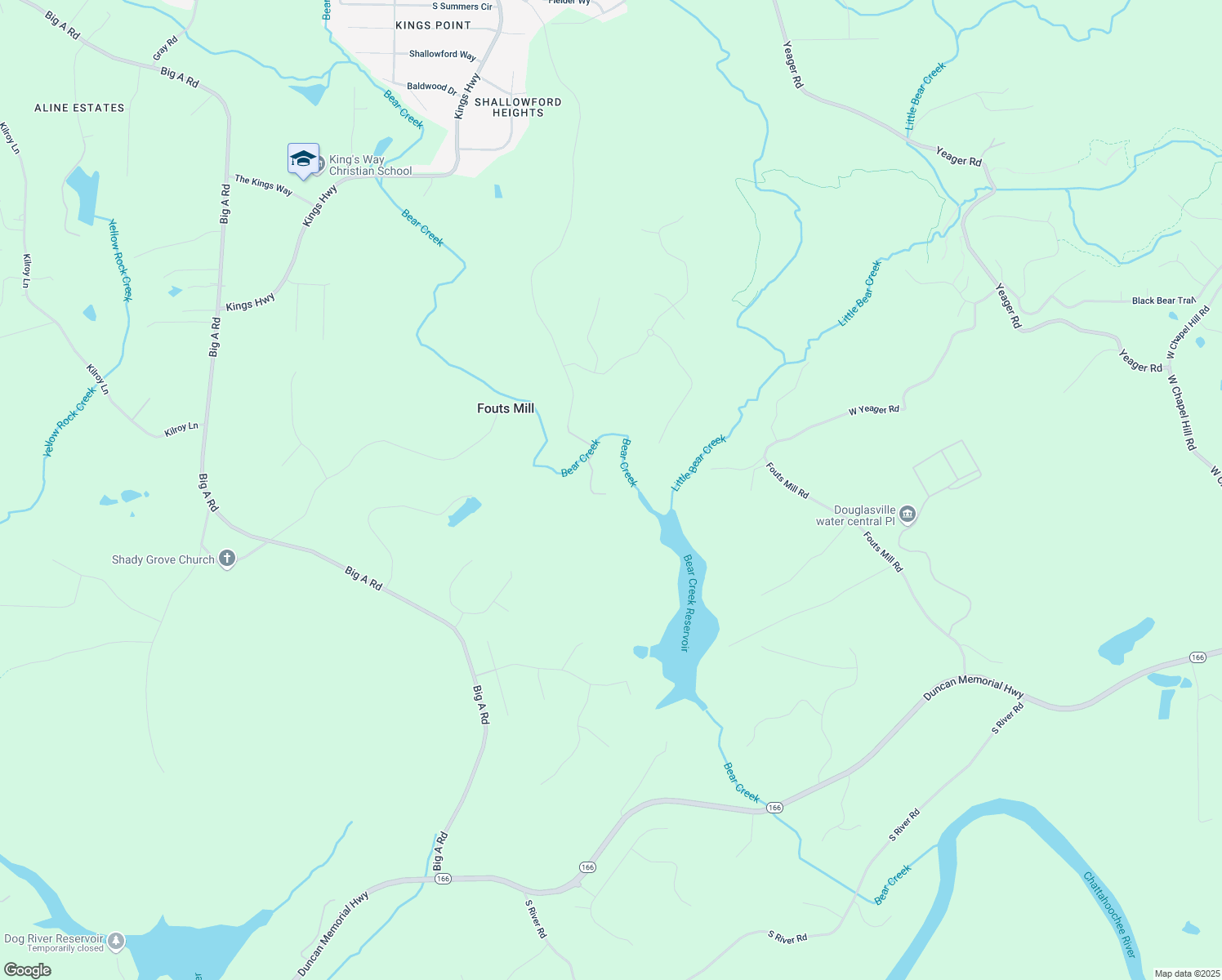 map of restaurants, bars, coffee shops, grocery stores, and more near 5780 Punkintown Road in Douglasville