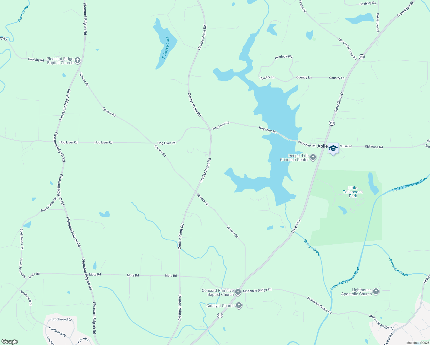 map of restaurants, bars, coffee shops, grocery stores, and more near 971 Center Point Road in Carrollton