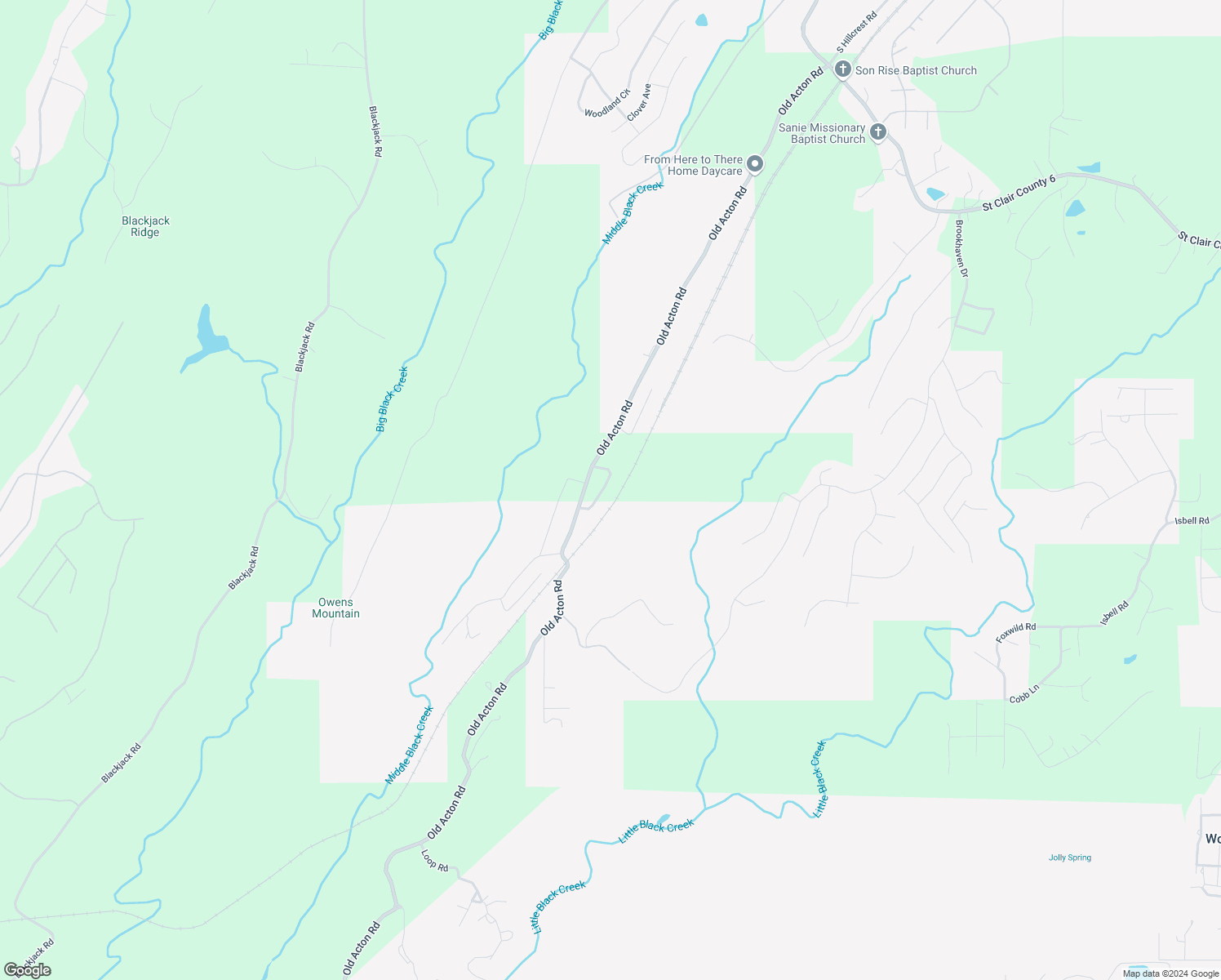 map of restaurants, bars, coffee shops, grocery stores, and more near 60 Acton Loop in Moody