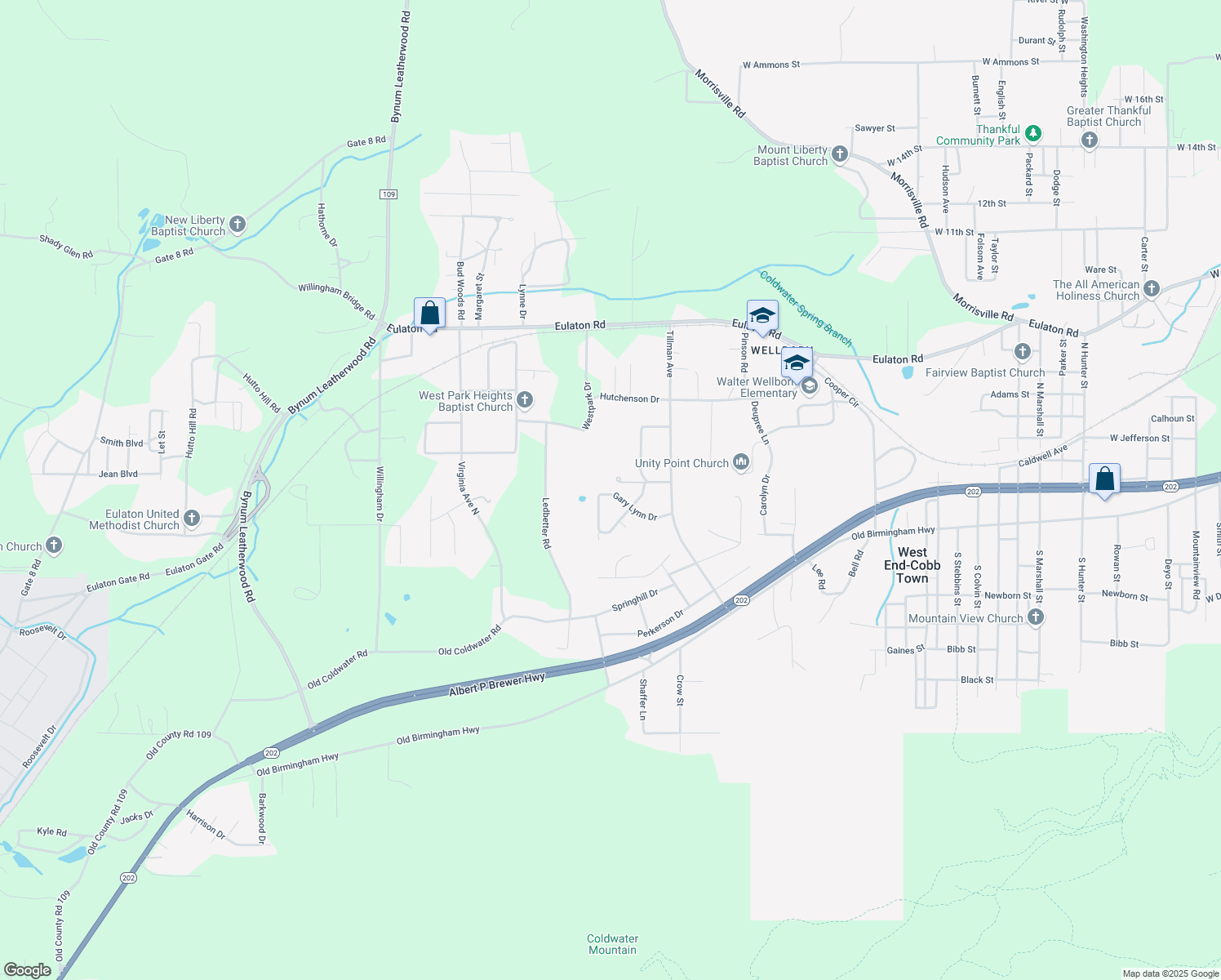 map of restaurants, bars, coffee shops, grocery stores, and more near 4113 Gary Lynn Drive in Anniston
