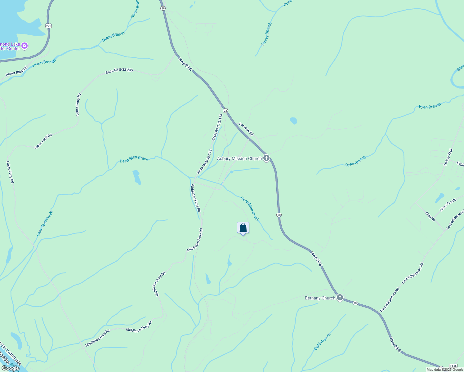 map of restaurants, bars, coffee shops, grocery stores, and more near 119 Freeman Road in Clarks Hill