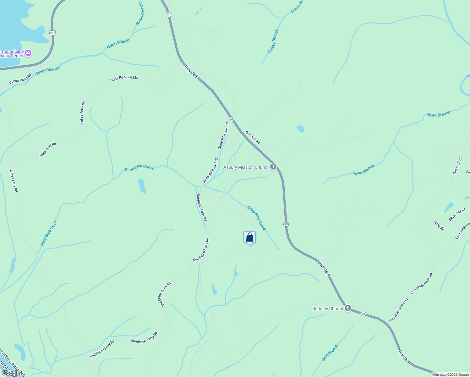 map of restaurants, bars, coffee shops, grocery stores, and more near 119 Freeman Road in Clarks Hill
