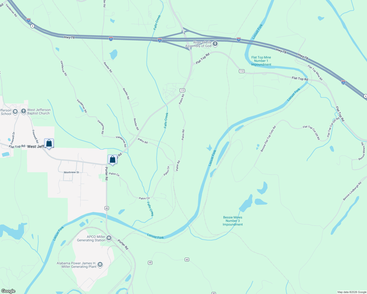 map of restaurants, bars, coffee shops, grocery stores, and more near 4851 Palos Road in Dora