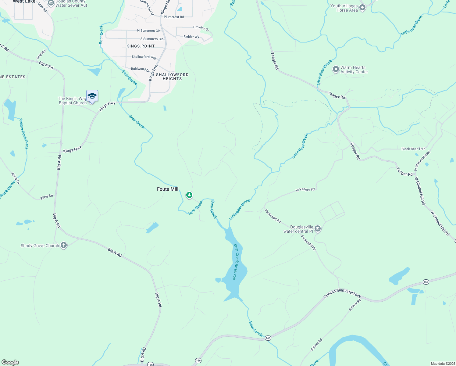 map of restaurants, bars, coffee shops, grocery stores, and more near 5655 Knotty Ridge Drive in Douglasville