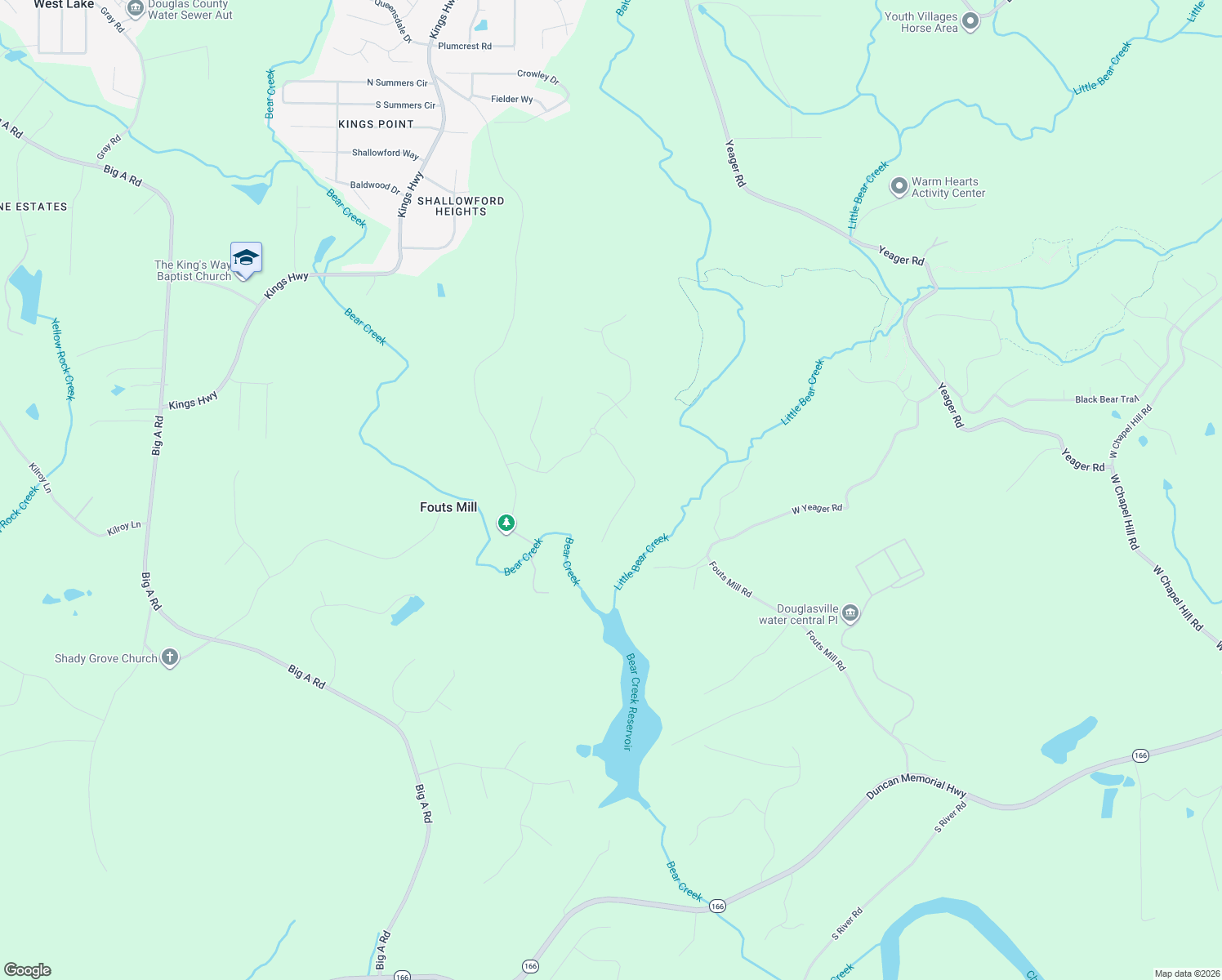 map of restaurants, bars, coffee shops, grocery stores, and more near 5655 Knotty Ridge Drive in Douglasville