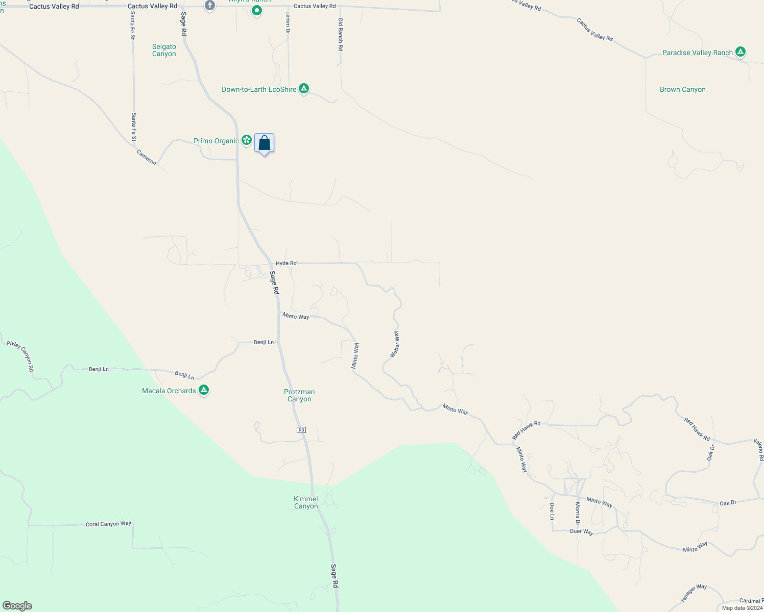 map of restaurants, bars, coffee shops, grocery stores, and more near 32425 Weber Way in Hemet