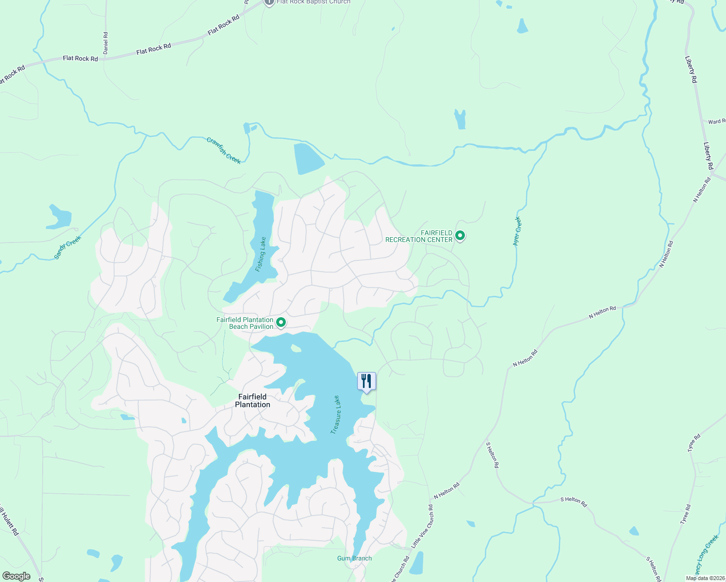 map of restaurants, bars, coffee shops, grocery stores, and more near 6139 Belle Meade Drive in Villa Rica
