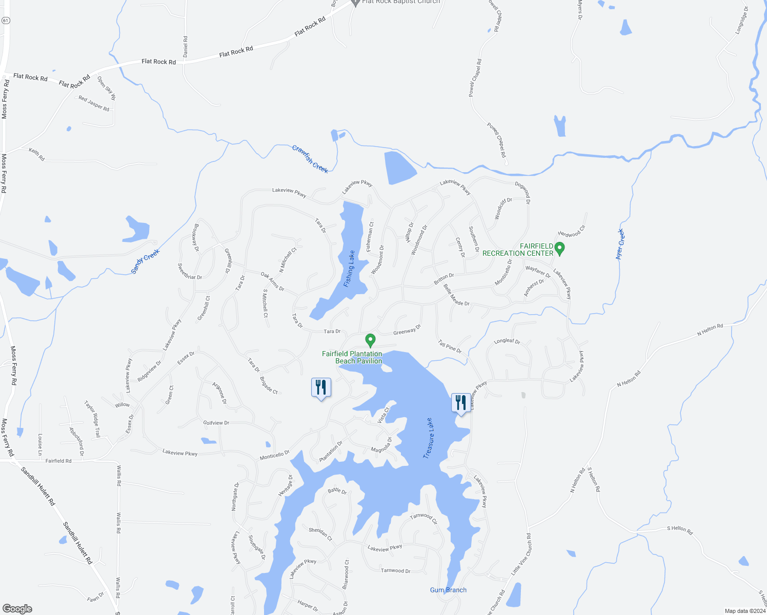 map of restaurants, bars, coffee shops, grocery stores, and more near 5027 Monticello Drive in Villa Rica