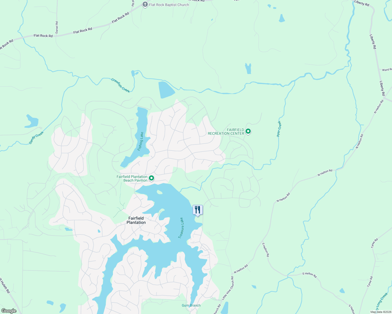 map of restaurants, bars, coffee shops, grocery stores, and more near 6139 Belle Meade Drive in Villa Rica