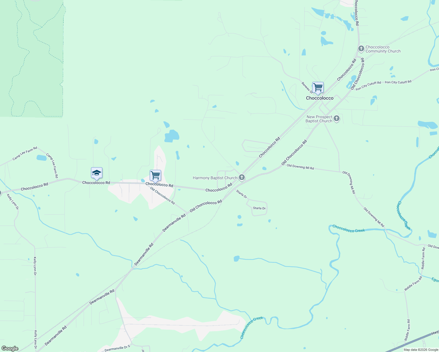 map of restaurants, bars, coffee shops, grocery stores, and more near 118 Choccolocco Dr in Anniston