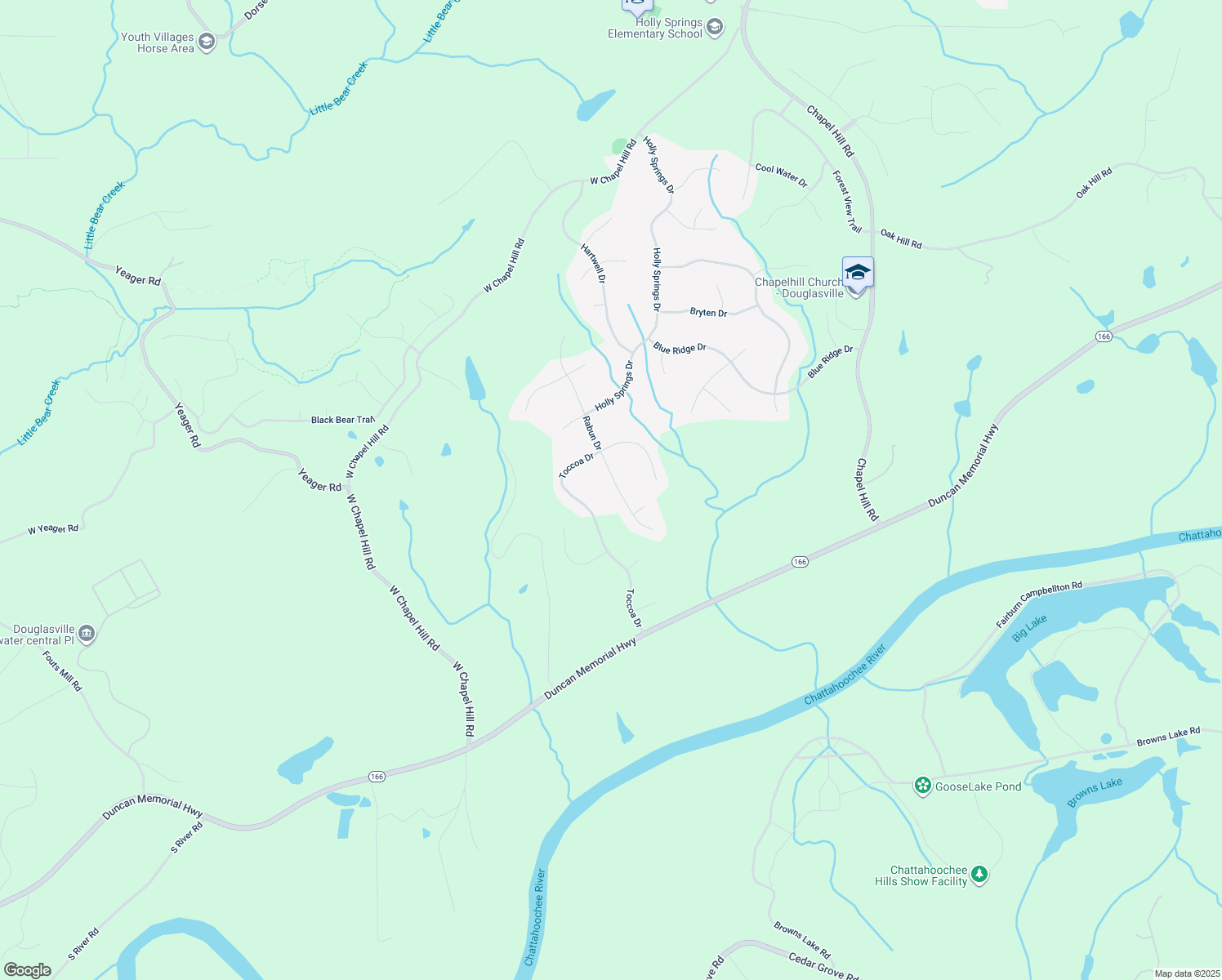 map of restaurants, bars, coffee shops, grocery stores, and more near 4653 Rabun Drive in Douglasville