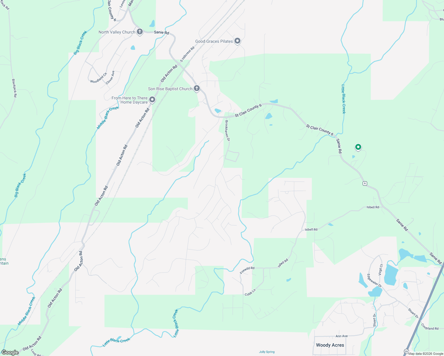 map of restaurants, bars, coffee shops, grocery stores, and more near 725 Small Lake Drive in Odenville