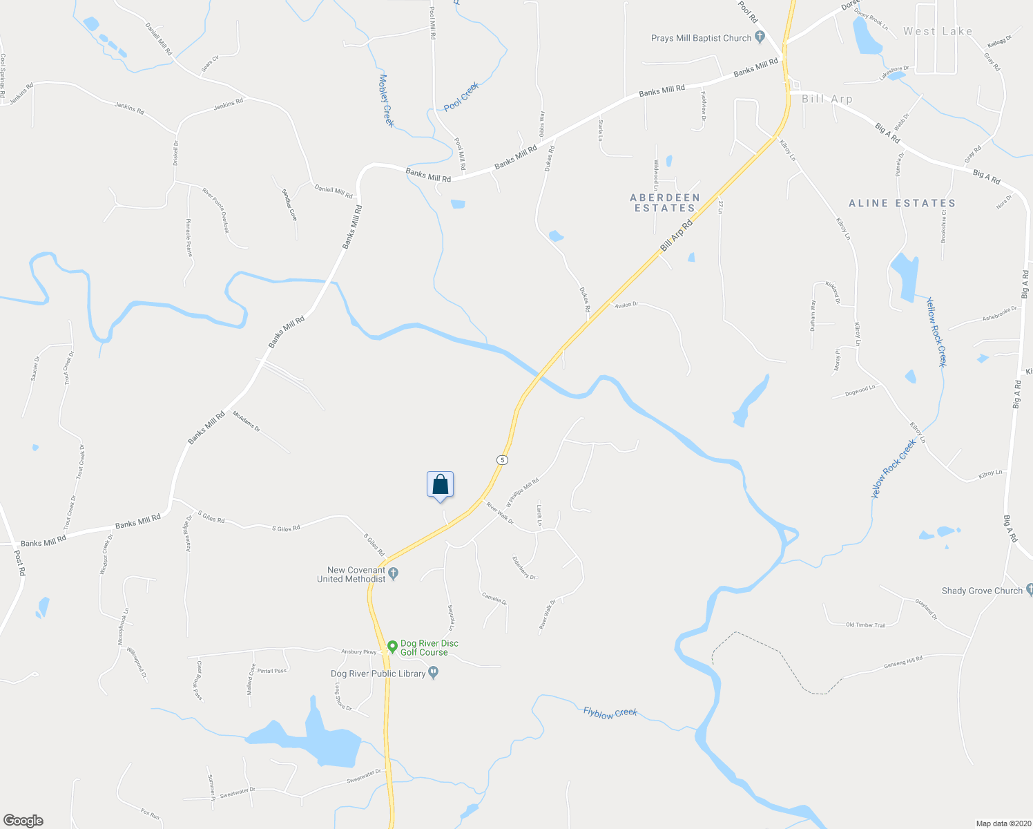 map of restaurants, bars, coffee shops, grocery stores, and more near 5654 Highway 5 in Douglasville
