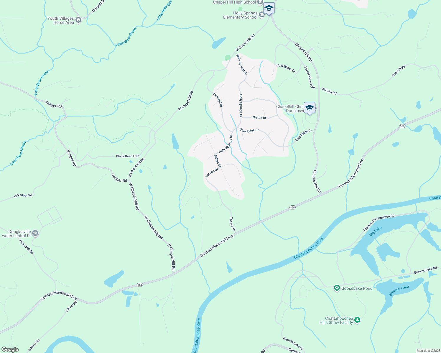 map of restaurants, bars, coffee shops, grocery stores, and more near 4653 Rabun Drive in Douglasville