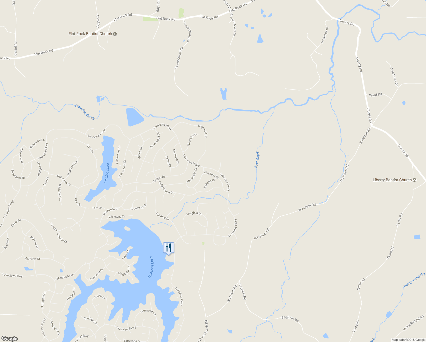 map of restaurants, bars, coffee shops, grocery stores, and more near 6093 Wayfarer Drive in Villa Rica