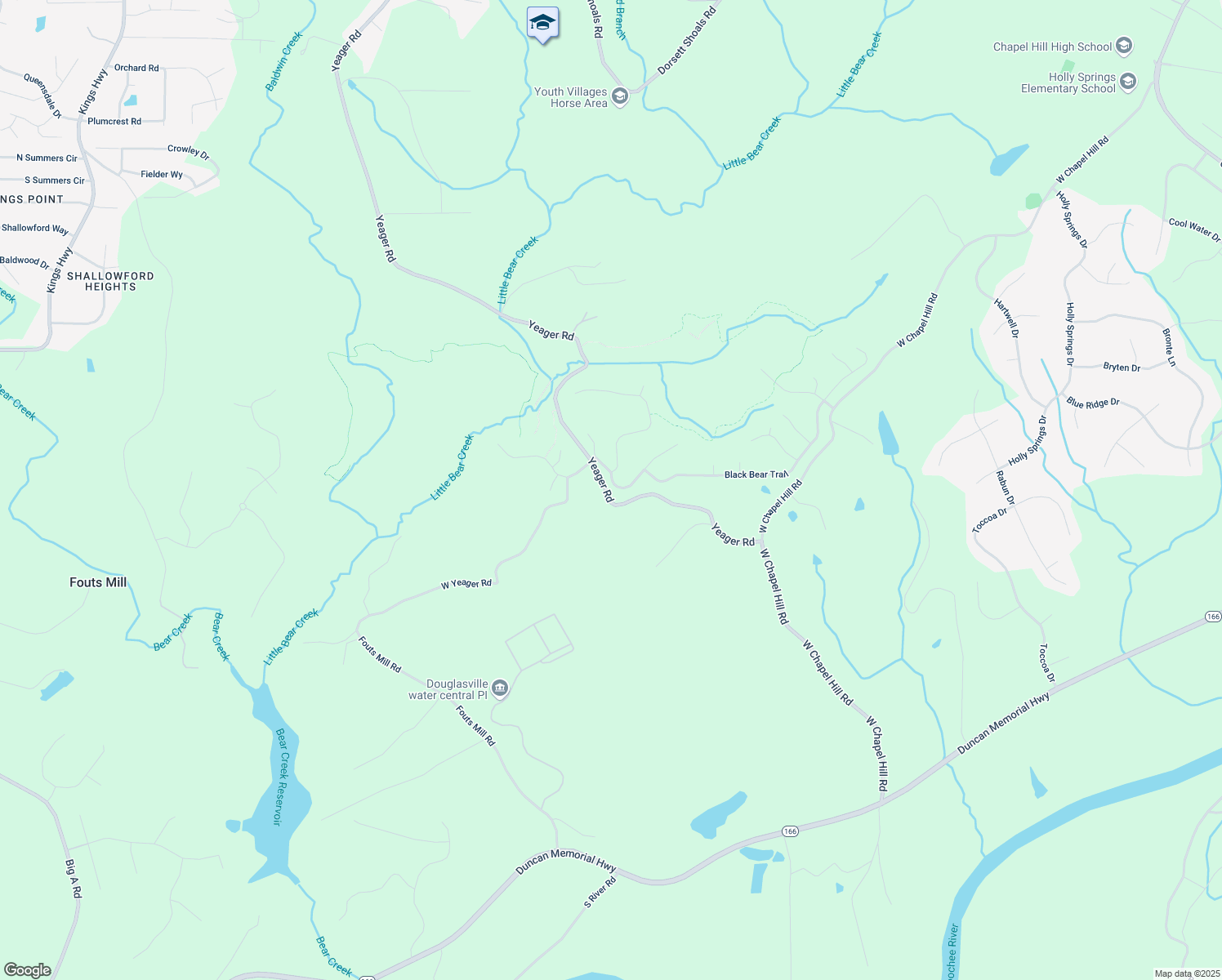 map of restaurants, bars, coffee shops, grocery stores, and more near 5610 Bent Grass Way in Douglasville