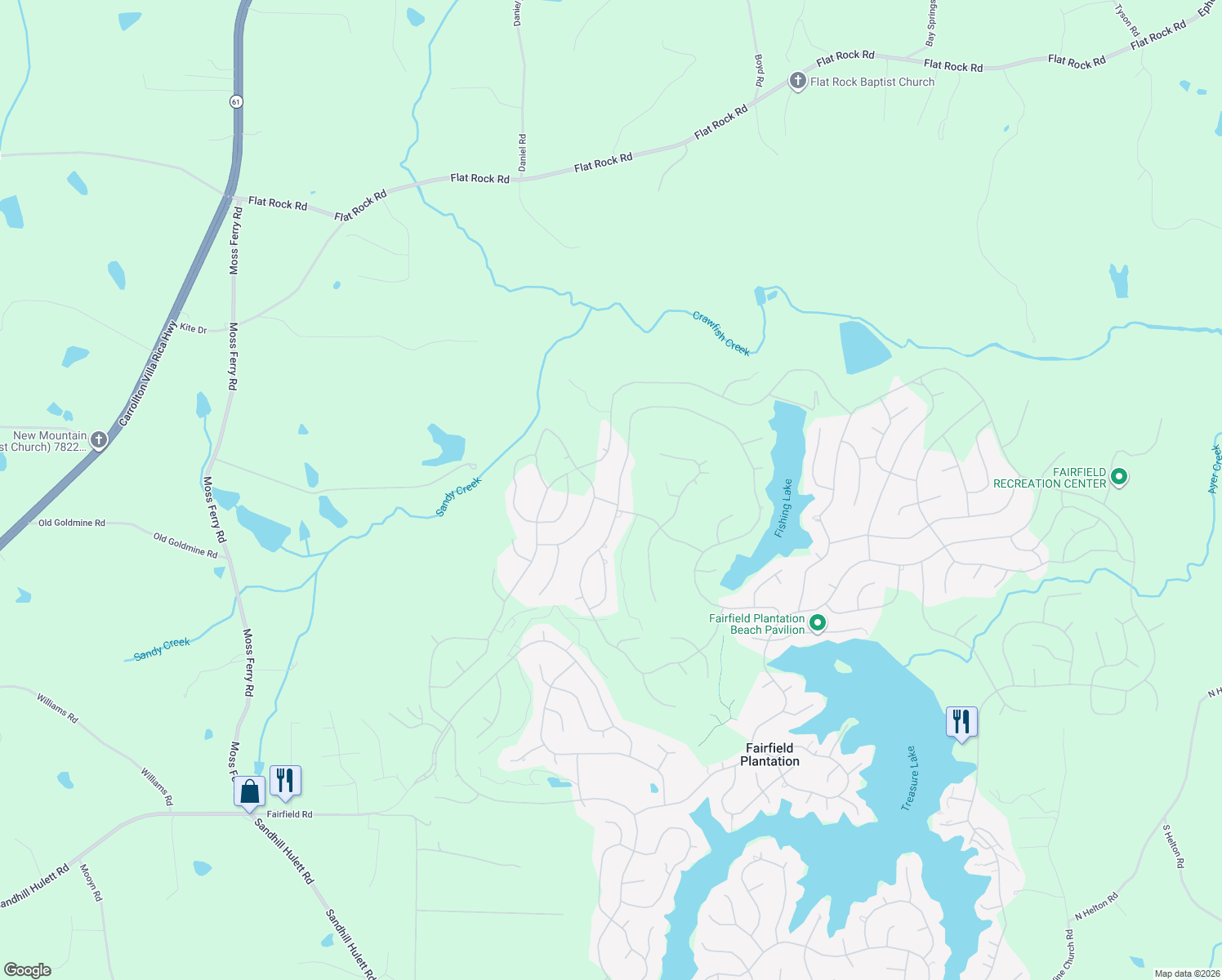 map of restaurants, bars, coffee shops, grocery stores, and more near 7214 Tara Drive in Villa Rica