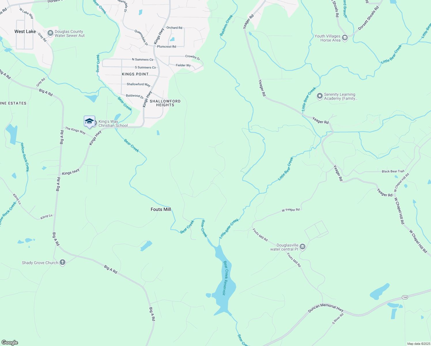 map of restaurants, bars, coffee shops, grocery stores, and more near 5603 Formosa Way in Douglasville